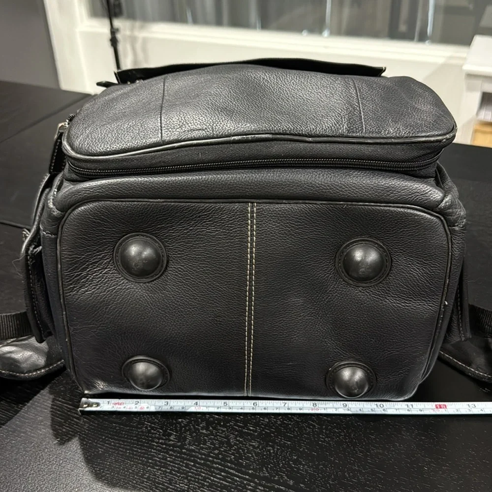 Harley-Davidson by Athalon Large Black Leather Backpack